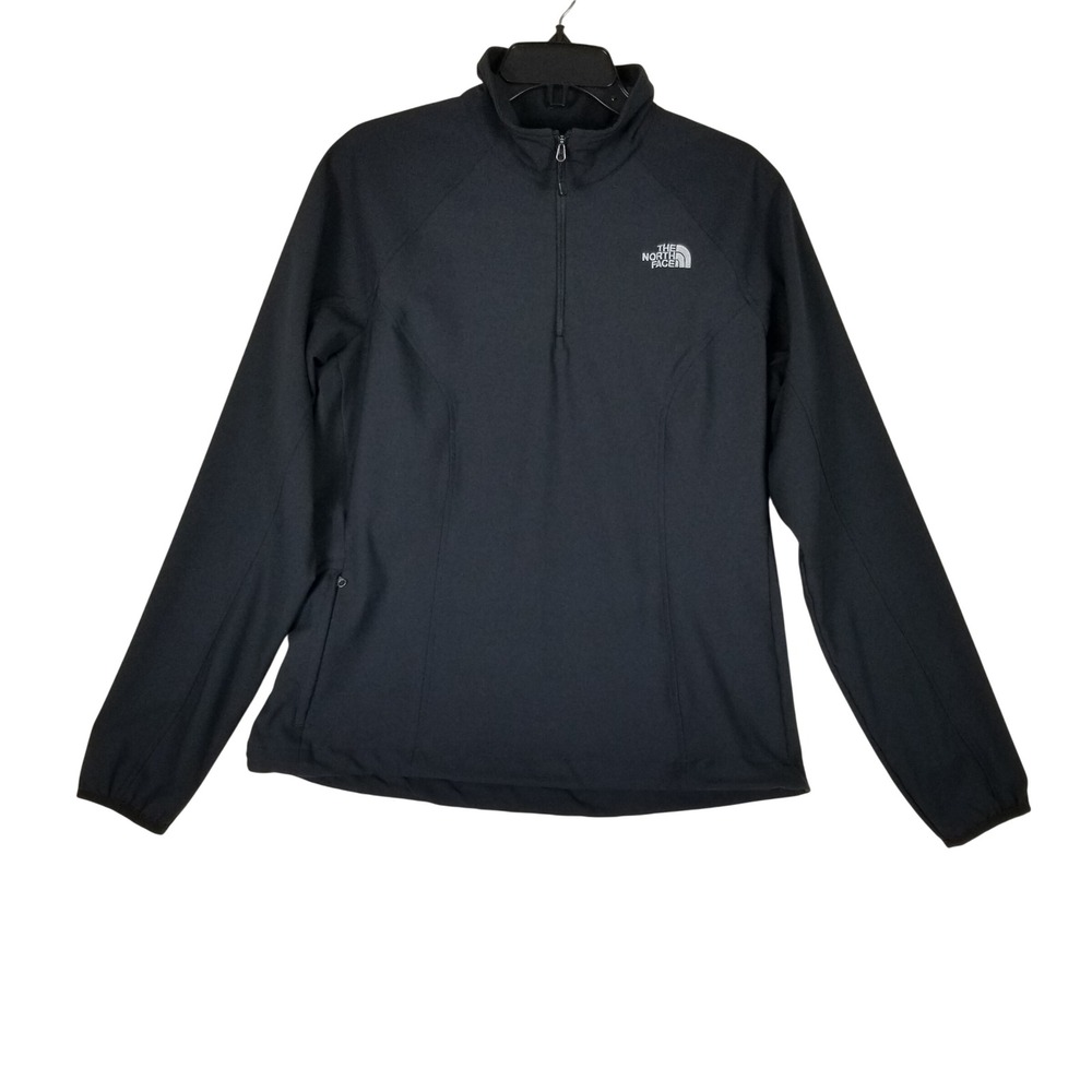 The North Face Pullover Womens Large Black Quarter Zip Mock Neck Active Top